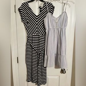 Set of TWO EUC dress & romper (BLUE) Size Medium